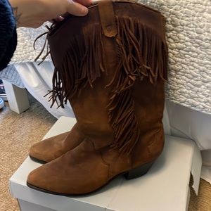 Vintage fringe cowboy boots